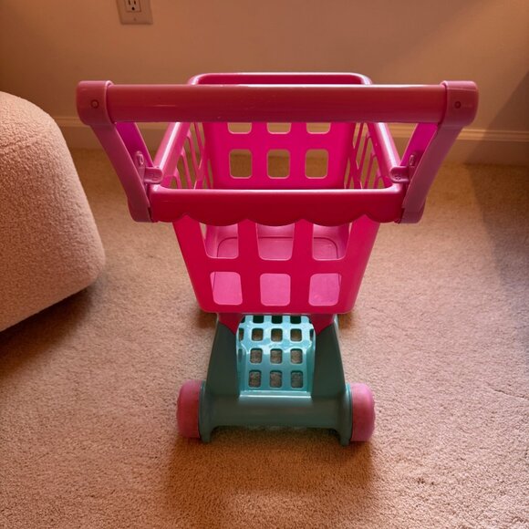 Toy Pink & Blue Grocery Cart - Picture 6 of 9